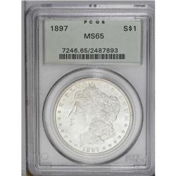 1897 S$1 MS65 PCGS. Virtually untoned w