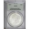 Image 1 : 1897 S$1 MS65 PCGS. Virtually untoned w