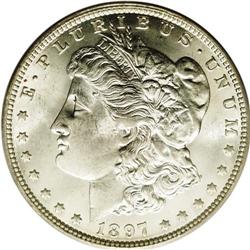 1897-O S$1 MS63 PCGS. A conditionally s