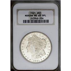 1921 S$1 MS63 Deep Mirror Prooflike NGC