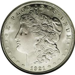 1921-S S$1 MS66 NGC. Inadequate strikin