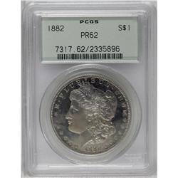 1882 S$1 PR62 PCGS. Subtle peach and st