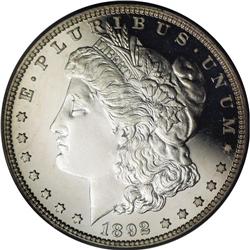 1892 S$1 PR68 Cameo PCGS. The mintage o