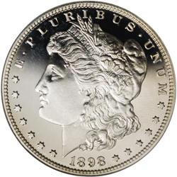 1898 S$1 PR67 Ultra Cameo NGC. A trace 