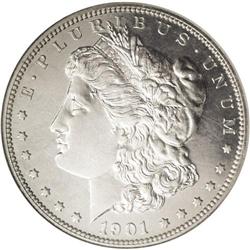 1901 S$1 PR65 NGC. A sharply struck and