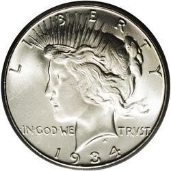 "1934-S S$1 MS 66 PCGS. Ex: Jack Lee I, "
