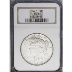 1927 S$1 MS65 NGC. Well struck and lust