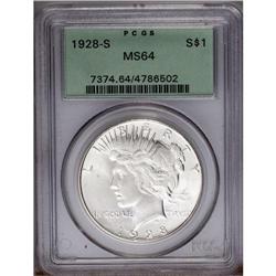 1928-S S$1 MS64 PCGS. VAM-4. Die doubli