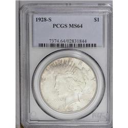 1928-S S$1 MS64 PCGS. VAM-4. Olive and 