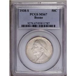1938-S 50C Boone MS67 PCGS. Fully struc