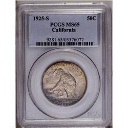 1925-S 50C California MS65 PCGS. Dapple