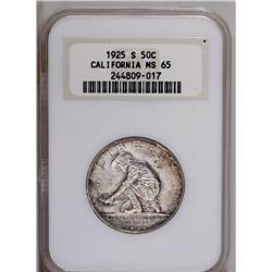 1925-S 50C California MS65 NGC. Mostly 