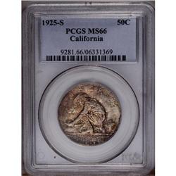 1925-S 50C California MS66 PCGS. Lustro