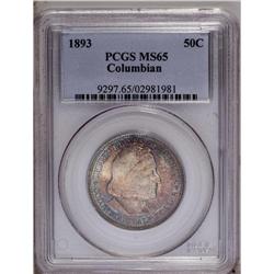 1893 50C Columbian MS65 PCGS. A delight