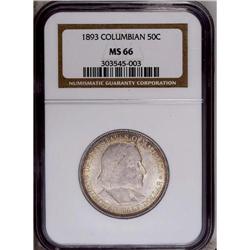 1893 50C Columbian MS66 NGC. Bright and