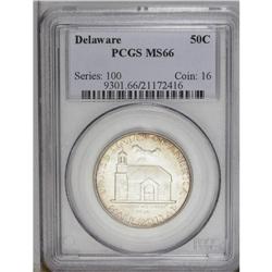 1936 50C Delaware MS66 PCGS. Lustrous a