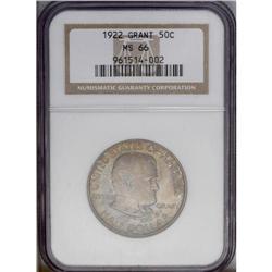 1922 50C Grant no Star MS66 NGC. Fully 