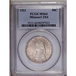 1921 50C Missouri 2x4 MS64 PCGS. Well s