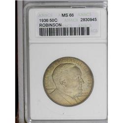 1936 50C Robinson MS66 ANACS. Deeply bl