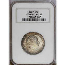 1927 50C Vermont MS65 NGC. Whispers of 
