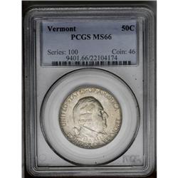 1927 50C Vermont MS66 PCGS. Tan and sla