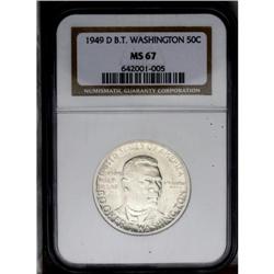1949-D 50C Booker T. Washington MS67 NG