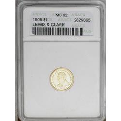 1905 G$1 Lewis and Clark MS62 ANACS. Bo
