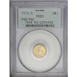 1915-S G$1 Panama-Pacific Gold Dollar M