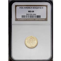 1926 $2 1/2 Sesquicentennial MS64 NGC. 
