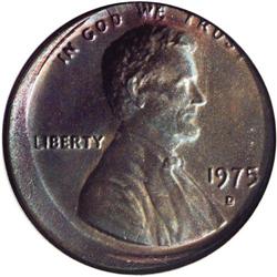 1975-D 1C Lincoln Cent--Struck 5% Off-C