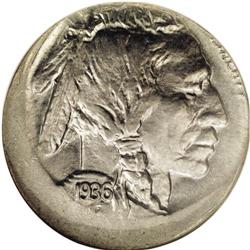 1936-? 5C Buffalo Nickel--Struck 15% Of