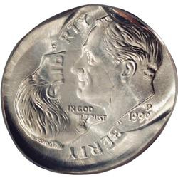 1999-P 10C Roosevelt Dime--Double Struc