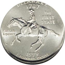 1999-D 25C Delaware Quarter--Struck on 
