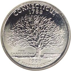 1999-D 25C Connecticut Quarter--Obverse