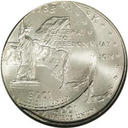2001-P 25C New York Quarter--Triple Str