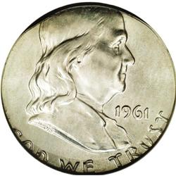 1961-D 50C Franklin Half--Struck on a 2