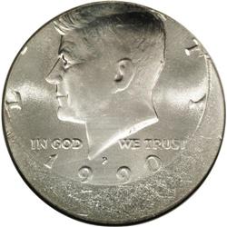 1990-P 50C Kennedy Half Dollar--Struck 