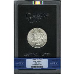 1885-CC S$1 MS64 NGC. This nearly fully