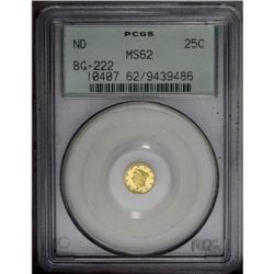 "Undated 25C Liberty Round 25 Cents, BG-"