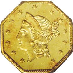 "1853 $1 Liberty Octagonal 1 Dollar, BG-"