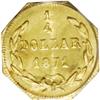 Image 2 : "1871 25C Liberty Octagonal 25 Cents, BG"