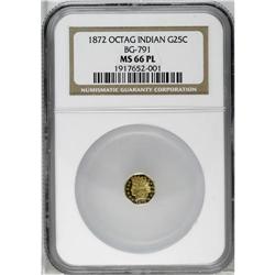 "1872 25C Indian Octagonal 25 Cents, BG-"