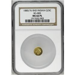 "1880/76 25C Indian Round 25 Cents, BG-8"