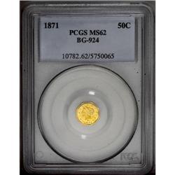 "1871 50C Liberty Octagonal 50 Cents, BG"