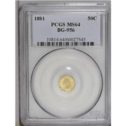 "1881 50C Indian Octagonal 50 Cents, BG-"