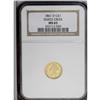Image 3 : "1861-D G$1 MS65 NGC. Variety 12-Q, the "