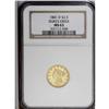 Image 3 : 1841-D $2 1/2 MS63 NGC. Variety 2-D. Th