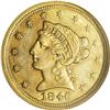 Image 1 : 1846-D/D $2 1/2 AU58 NGC. Variety 7-K. 