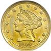 Image 1 : 1849-D $2 1/2 MS62 NGC. Variety 12-M. T