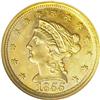 Image 1 : "1855-D $2 1/2 MS61 NGC. Variety 18-M. """